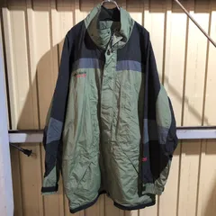 1905 Columbia ナイロンジャケット カーキ 3XL コロンビア マウンテンジャケット ワンポイント 刺繍ロゴ アウトドア フルジップ 古着卸 アメリカ仕入