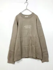 GLOBAL WORK グローバルワーク とろける メルティロゴプルオーバー ニット セーター sizeXL/ベージュ ■■メンズ