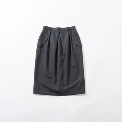 ディオール プレタポルテ Christian Dior PRÊT-À-PORTER ウールスカート ミディ丈 レディース グレー カジュアル スポーティー モード タイトスカート コクーンスカート ブランド古着 レディースボトムス