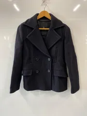 ピ542⚫︎ICB⚫︎アイシービー⚫︎アウター⚫︎ピーコート⚫︎ダブルブレスト⚫︎ロゴ入りボタン⚫︎ポケット付き⚫︎レディース⚫︎size9⚫︎紺⚫︎