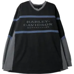古着 ハーレーダビッドソン Harley-Davidson Vネック ロングTシャツ ロンT メンズXL相当/eaa615153