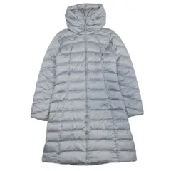 美品 15aw patagonia パタゴニア ロング ダウンコート ダウンジャケット ブルゾン アウター ロゴ刺繍 M グレー レディース 古着 中古 USED