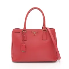 プラダ PRADA ハンドバッグ SAFFIANO ガレリア レッド サフィアーノレザー ガレリア 2wayハンド レディース Used B