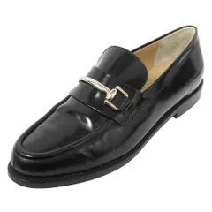 良品 GUCCI グッチ ホースビット レザー ローファー シューズ スリッポン 革靴 シルバー金具 ヴィンテージ サイズ37C 24cm レディース 古着 中古 USED