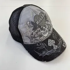 【美品】Ed Hardy    エドハーディー　メッシュ　キャップ　帽子　ラインストーン　スカル