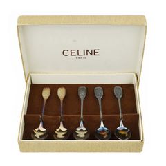 CELINE セリーヌ カトラリーセット スプーン ゴールド ホース 5本