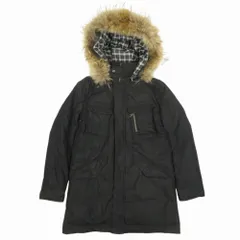 良品 BURBERRY BLACK LABEL バーバリーブラックレーベル ダウンコート ジャケット ブルゾン 裏地チェック M 黒 ブラック メンズ 古着 中古 USED