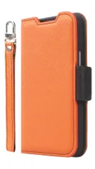 【Corallo】 iPhone14Plus 対応 ケース 手帳型 カバー カード収納/ストラップ 付き 手帳 スマホケース マグネット ベルト 薄い 手帳型ケース カード 収納 スタンド 付 サフィアーノ レザー 手帳型カバー [ Apple iPhone1