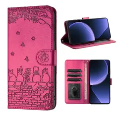 ケース 手帳型 Xiaomi 13T / Xiaomi 13T Pro適用の おしゃれ スマホケース 人気 カバー 耐衝撃 手帳型ケース シャオミ 13T プロ カバー 手帳 かわいい猫と美しい桜柄 XIG04 携帯ケース PUレザー 本革 用のシャオミ 13