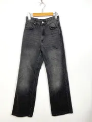 ZARA ザラ 6045/053/802 TRF WIDE-LEG JEANS ワイドレッグジーンズ デニムパンツ size36/黒 ■■レディース