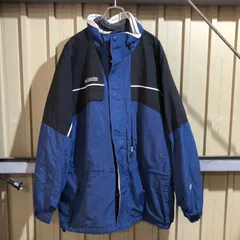 1908 Columbia ナイロンジャケット ネイビー XL コロンビア マウンテンジャケット ワンポイント 刺繍ロゴ アウトドア 古着卸 アメリカ仕入
