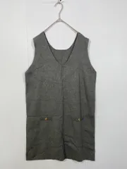 SAISON DE PAPILLON セゾンドパピヨン ノースリーブニット ワンピース sizeF/グレー ■■レディース