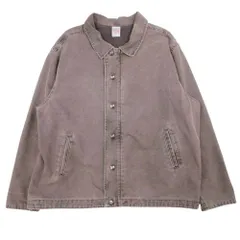 美品 TYCA タイカコーポレーション USA製 エンボスロゴ ダック地 ジャケット ブルゾン カバーオール オーバーサイズ XL 茶 メンズ 古着 中古 USED