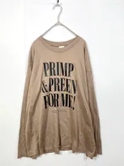 美品 81BRANCA ハチイチブランカ SHIPS 定価9460円 ビッグロゴロングスリーブ Tシャツ sizeF/茶 ■■レディース