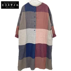 nop de nod ノップドゥノッド ﾚｯﾄﾞﾌﾞﾙｰ ﾘﾈﾝ ﾌﾞﾛｯｸﾁｪｯｸ 2WAY ﾜﾝﾋﾟｰｽ M