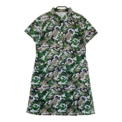 サイズ：L/G ADIDAS GOLF アディダスゴルフ  半袖 ポロ ワンピース カモフラ 迷彩柄 カーキ系 [240101634104] ゴルフウェア レディース ストスト