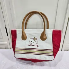 ハローキティ レッド/白 トートバッグ