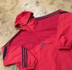 正規品/L アディダス ハーフジップ アノラック レッド