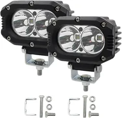 Natsume shopping mall LED 作業灯 2個 広角 フォグランプ 20W 12V/24V 4インチ トラック 自動車 (ホワイトライト)のサムネイル
