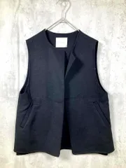 UNFILO アンフィーロ VRUMNW0437 定価18990円 ウール混リバー ジレ ベスト sizeS/黒 ■■レディース