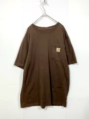 Carhartt カーハート ORIGINAL FIT 半袖 ワンポイントロゴポケット Tシャツ sizeS/茶 ■■メンズ
