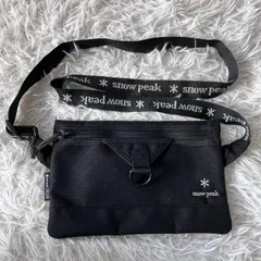 美品 snow peak スノーピーク ショルダーバッグ サコッシュ  ブラック 4605