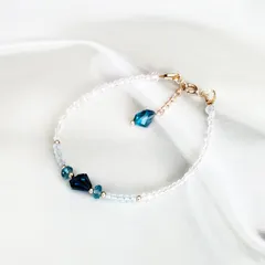 トパーズの華奢ブレスレット【14kgf】