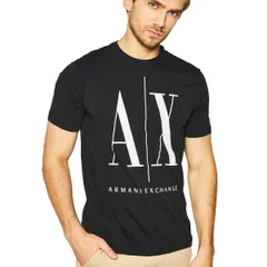 1 ARMANI EXCHANGE アルマーニ エクスチェンジ 8NZTPA ZJH4Z ブラック クールネック Tシャツ