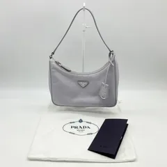PRADA プラダ Re-Nylon Re-Edition 2005 リエディション ワンショルダー ハンドバッグ リナイロン サフィアーノレザー 三角ロゴプレート ミニバッグ ショルダーバッグ ラベンダー 1NE204【中古】ABランク　2_259