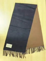 Ｐ/FURDI MILANO ITALY ネイビー・ブラウン リバーシブル マフラー