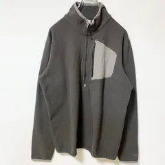 古着 used　Columbia コロンビア　長袖フリースジャケット　ハーフジップ　ブルゾン　ワンポイント刺繍　Mサイズ【値引き交渉OK！】