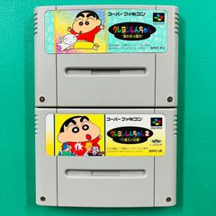 [카세트만 2점 세트] 슈퍼 패미콘 크레용 신짱 아라시를 부르는 원아 크레용 신짱 2 대마왕의 역습 SFC