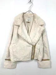 Noela ノエラ 5164102 定価20900円 エコファーライダース ジャケット sizeF/オフホワイト ◆■◎レディース