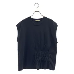 NINA RICCI / ニナリッチ | エンブロイダリーロゴ オーバーシルエット Tシャツ カットソー | XS | ブラック | レディース