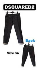 DSQUARED2 ディースクエアード デニムパンツ 36 イタリア製 コットン100％ クロップド ロールアップ テーパード レディース