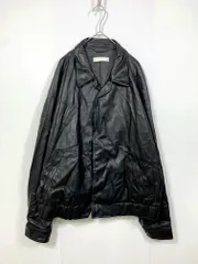 WYM LIDNM ウィムバイリドム WYjk479 FAKE LEATHER WIDE BLOUSON ジャケット sizeM/黒  ◆■メンズ