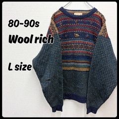 90sUSA製TricotsStRaphael総柄デザインコットン3Dニット - メルカリ