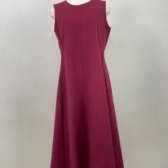 ユニクロ ノースリーブワンピース Lサイズ フレア ロング丈 ボルドーL　20260130_0008