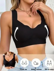 【新品】レディース 究極の着心地✨ シームレス ワイヤレス スポーツブラ ナイトブラ 24時間快適