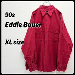 90s Eddie Bauer ネルシャツ レッド XL 古着 ヴィンテージ