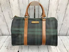 POLO RALPH LAUREN ポロラルフローレン ボストンバッグ グリーン×チェック