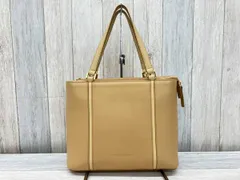 BURBERRY／バーバリー／ハンドバッグ／レザー／レディース／裏地ノバチェック／キャメル