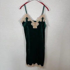 【新品・タグ付き】CINEMA CLUB レース装飾 ベロアキャミソールワンピース