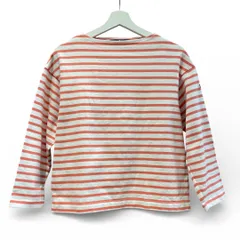 SAINT JAMES セントジェームス ボーダーカットソー ピンク×ホワイト ボートネック 長袖トップス ドロップショルダー コットン 春色 カジュアル レディース 春 ゴーゴー古着マルイ草加店3364