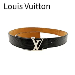Louis Vuitton ルイヴィトン サンチュール ベルト ブラック LVバックル