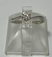 pt800 0.377ct 1粒ダイヤ 一粒 ダイヤモンド リング - メルカリ