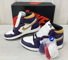 NIKE/ナイキ/スニーカー/CD6578-507/Air Jordan 1 Retro High/ La To Chicago/パープル×イエロー系/25.5cm