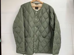  TAION 体温 タイオン／ミリタリー クルーネック インナーダウンジャケット／104B2ML-1／サイズXL  オリーブ