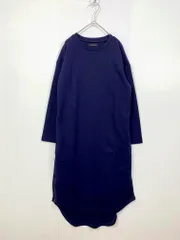 AMERICAN RAG CIE アメリカンラグシー ウール混 サイドジップ ロング 長袖 Iライン ワンピース sizeF/濃紺 ◇■レディース