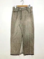 NOBLE ノーブル 21-060-240-1040-1-0 ダメージ加工 デニム スカート size38/ライトグレー ■■レディース